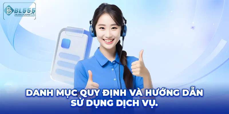 Danh mục quy định và hướng dẫn sử dụng dịch vụ